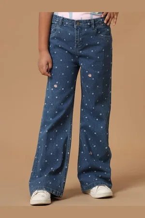 UNDER FOURTEEN ONLY Girls Flared Printed Jeans