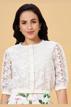 Pantaloons Self Design Crop Top