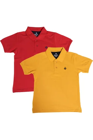 BAESD Boys Pack of 2 Polo Collar Cotton T-shirts