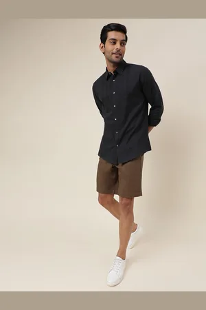 Fabindia Ethnic Motif Embroidered Slim Fit Cotton Casual Shirt