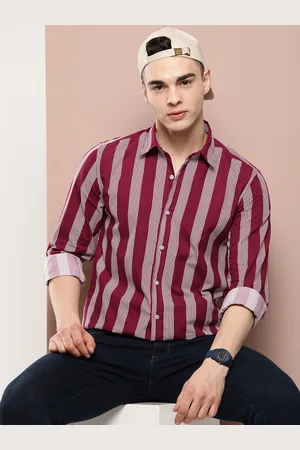 HARVARD Men Opaque Striped Pure Cotton Casual Shirt