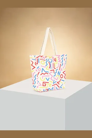 Pantaloons Geometric Printed Shopper Tote Bag