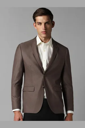 Louis Philippe Textured Slim-Fit Single Breasted Formal Blazers