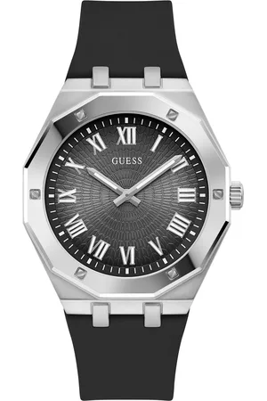 Guess Men Textured Dial & Silicon Straps Analogue Watch GW0663G1