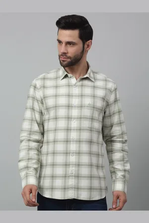 CANTABIL Comfort Tartan Checked Spread Collar Cotton Casual Shirt