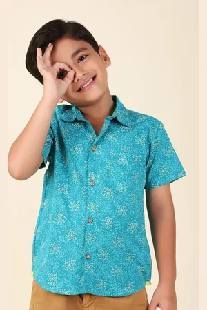 Fabindia Boys Abstract Printed Cotton Casual Shirt