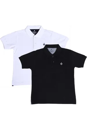 BAESD Boys Pack of 2 Cotton Short Sleeves Polo Collar Pockets T-shirts