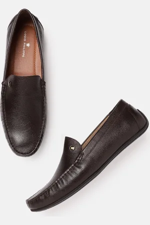 Louis Philippe Men Textured Leather Driving Shoes