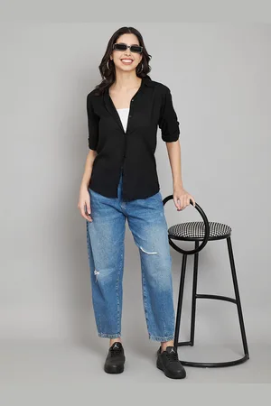 Fab Star Classic Spread Collar Long Sleeves Casual Shirt