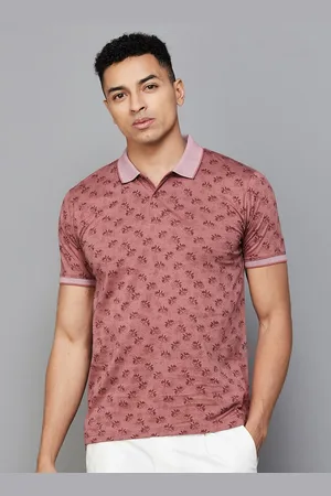 Lifestyle Men Printed Polo Collar Slim Fit T-shirt