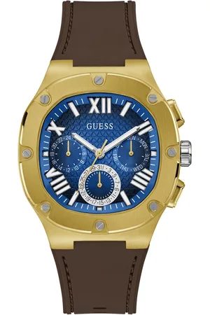 Guess Men Patterned Dial & Silicon Straps Analogue Watch GW0571G5