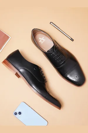 Arrow Men Vertex Perforations Leather Oxfords