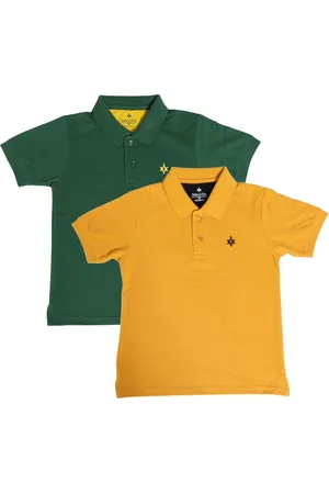 BAESD Boys Pack Of 2 Polo Collar Cotton T-shirt