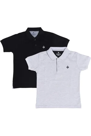 BAESD Boys Pack of 2 Polo Collar Cotton T-shirts