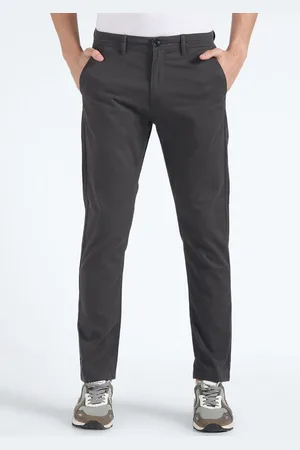 Flying Machine Men Straight Fit Mid-Rise Plain Cotton Chinos