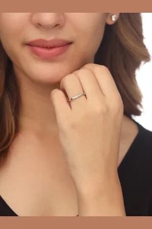 NVR Women Silver-Plated Finger Ring