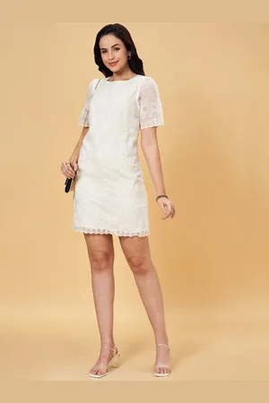 Pantaloons Floral Embroidered Sheath Mini Dress