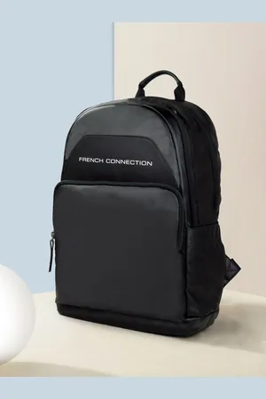 French Connection tie detail backpack in black | ASOS
