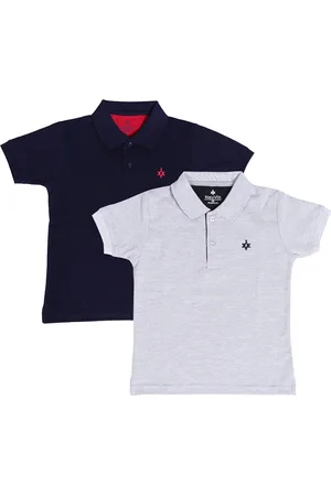 BAESD Boys Pack Of 2 Polo Collar Cotton T-shirt