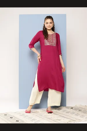 Aarika Women Floral Embroidered Sequinned Kurta
