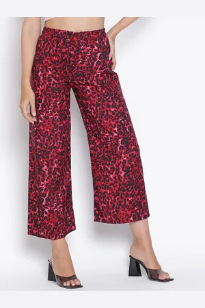 DRAAX Fashions Women Animal Printed Flared Parallel Trousers