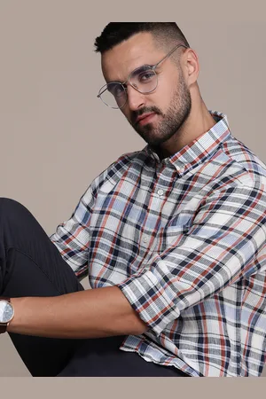Nautica Pure Linen Classic Fit Checked Casual Shirt