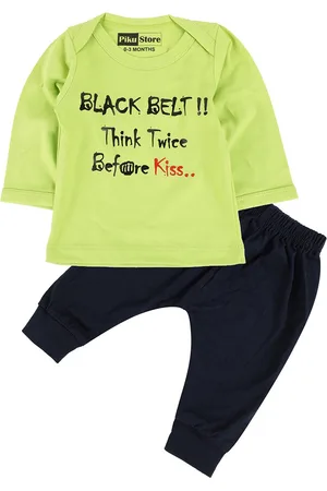 BAESD Infant Kids Typography Printed T-shirt with Pyjamas