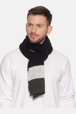 513 Clothing Men Beige & Red Woven Design Mufflers