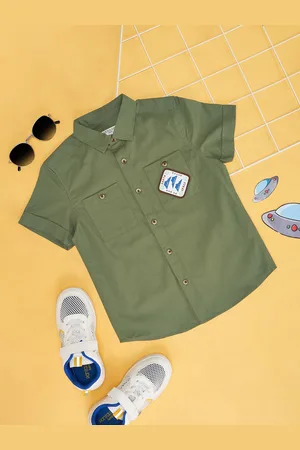 Pantaloons Boys Short Sleeves Pure Cotton Casual Shirt