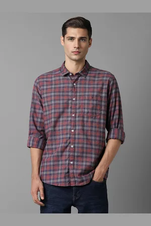 Louis Philippe Slim Fit Checked Long Sleeves Casual Shirt