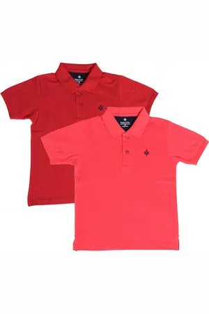 BAESD Boys Pack Of 2 Polo Collar Cotton T-shirt