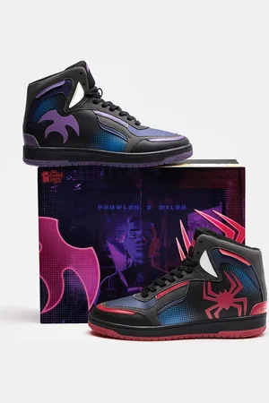 The Souled Store Men Spider-Man Colourblocked Lightweight Comfort Insole High-Top Sneakers