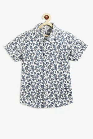 Campana Boys Floral Opaque Printed Cotton Casual Shirt