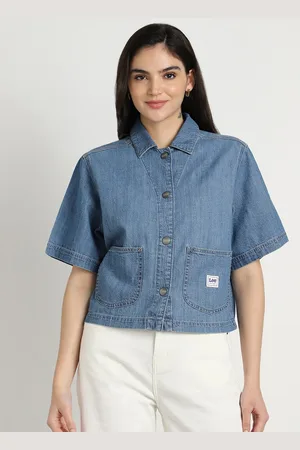 Lee Relaxed Boxy Fit Denim Weave Cotton Casual Shirt
