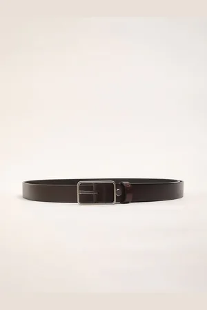 The Bear House Men Textured Leather Belt
