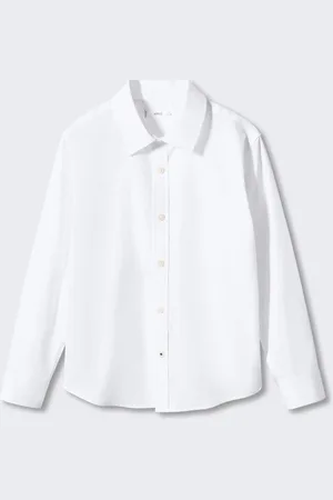 MANGO Boys Pure Cotton Poplin Shirt