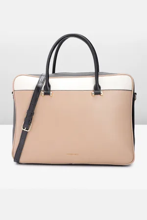 Buy Allen Solly Brown & Yellow Colourblocked Handheld Bag - Handbags for  Women 10293949 | Myntra