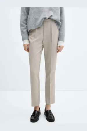 MANGO Women Straight Fit Trousers with Belt