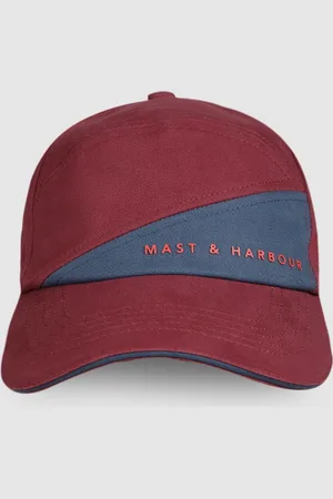 Mast & Harbour Unisex Maroon & Blue Printed Baseball Cap