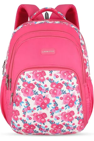 LAVIE Unisex Floral Printed Backpack with Rain Cover -Up to 16 inch