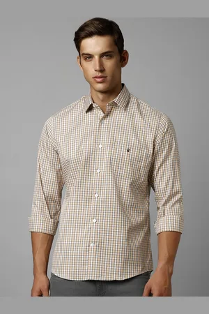 Louis Philippe Men Slim Fit Opaque Checked Casual Shirt