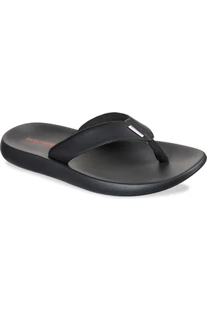 Skechers Men Black Thong Flip-Flops