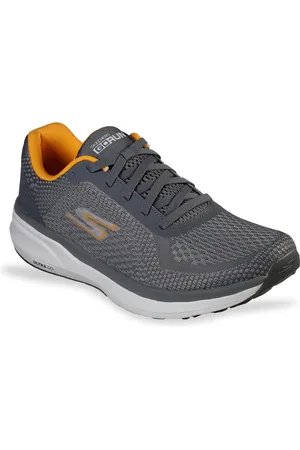 Skechers Men Charcoal Mesh Running Non-Marking Shoes