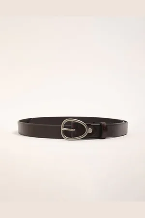 The Bear House Men Textured Leather Belt