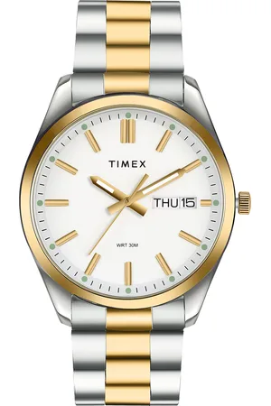 Timex Men Brass Dial & Stainless Steel Bracelet Style Straps Analogue Watch- TWTG10420