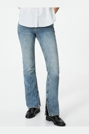 Koton Women Slim Fit High-Rise Heavy Fade Stretchable Jeans
