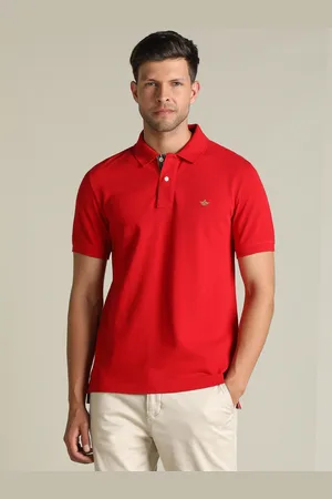 Dockers Men Solid Polo Collar Classic Fit T-Shirt