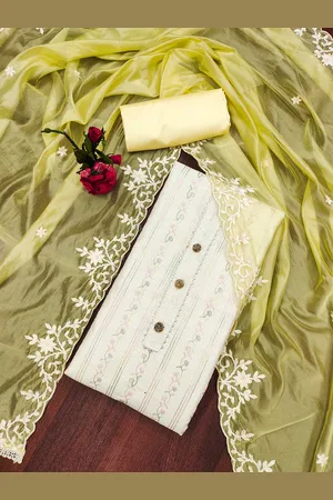 Kalini Elegant Floral Embroidered Unstitched Dress Material