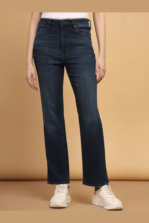 Wrangler Women Straight Fit High-Rise Light Fade Stretchable Jeans