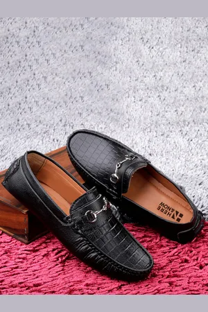 HERE&NOW Men Textured Horsebit Loafers